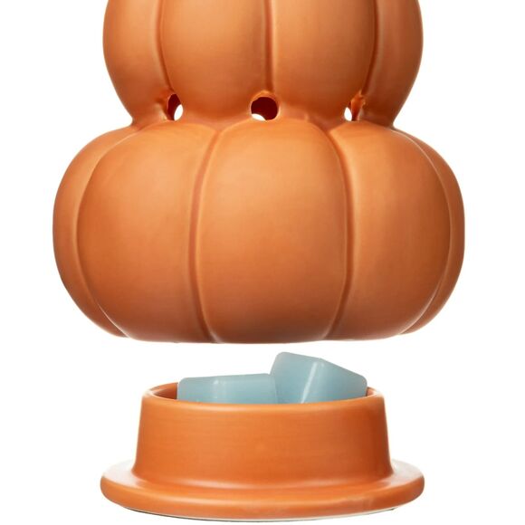 Stacked Pumpkins Ceramic Wax Warmer Fall Autumn Holiday Decor 7-inch Gift NEW - Picture 6 of 6